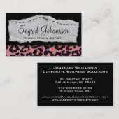 Unieke luipaard Visitekaartjes met titel (Voorkant / Achterkant)