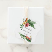 Unieke Lush Tropical Garden Floral Bloom Wedding Bedankjes Labels (In situ)