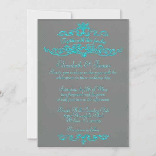 Unieke Luxury Wedding Invitations Kaart (Voorkant)