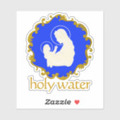 Unieke Maagd Maria en Jezus Heilig Water Sticker (Vel)