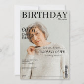 Unieke Magazine cover 60ste Verjaardagsfeest Kaart (Voorkant)