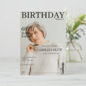 Unieke Magazine cover 60ste Verjaardagsfeest Kaart (Staand voorkant)