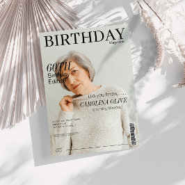 Unieke Magazine cover 60ste Verjaardagsfeest Kaart
