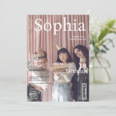 Unieke Magazine cover qr code 18e Verjaardag Kaart (Staand voorkant)