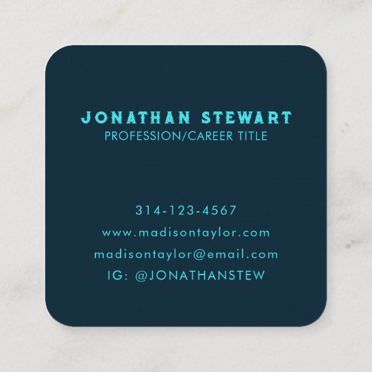 Unieke Magische Groene Waterverf Verf. Vierkante Visitekaartje (Achterkant)