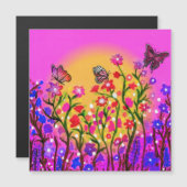 Unieke magneet met mooie wilde bloemen (Voorkant / Achterkant)