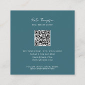 Unieke makelaar Beach Ocean Fotoscript Vierkante Visitekaartje (Achterkant)