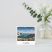 Unieke makelaar Beach Ocean Fotoscript Vierkante Visitekaartje (Staand voorkant)