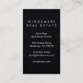 Unieke makelaar van onroerend goed, makelaar Cherr Visitekaartje (Achterkant)