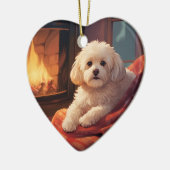 Unieke Maltese kerst, cadeau voor Hondenliefhebber Keramisch Ornament