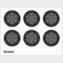 Unieke Mandala Sjabloon Classic Ronde Sticker