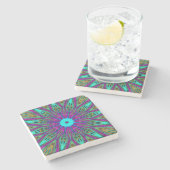 unieke mandala stenen onderzetter (Zijkant)