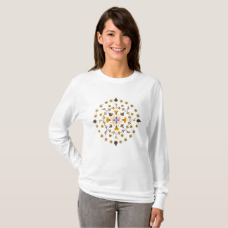 Unieke Mandela Geperste Bloem Van Originele Kunst T-shirt