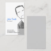 Unieke Mannelijke Trekker Visitekaartje (Voorkant / Achterkant)