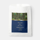 Unieke marineblauwe goudveren bruiloft bedankzakje (Voorkant)