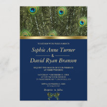 Unieke marineblauwe goudveren bruiloft