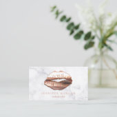 Unieke marmer Roos Gold 3D Lips maakt artiest Visitekaartje (Staand voorkant)