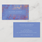 Unieke marmer Roos Gold Blue Elegant Luxe Visitekaartje (Voorkant / Achterkant)