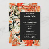 Unieke marmer Weddenschap bespaart de datum Save The Date (Voorkant / Achterkant)