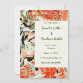 Unieke marmer Weddenschap bespaart de datum Save The Date (Voorkant)