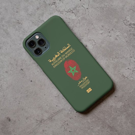 Unieke Marokkaanse reispaspoortprintsouvenir Case-Mate iPhone Case
