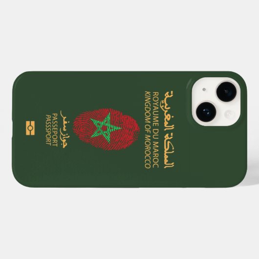 Unieke Marokkaanse reispaspoortprintsouvenir Case-Mate iPhone Case (Achterkant (horizontaal))