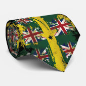 Unieke Mates Mingling: Australisch + Brits Fusion Stropdas (Opgerold)