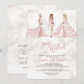 Unieke Meisjes Roze Goud Kippen Meidenavond Kaart (Voorkant / Achterkant)