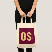 Unieke Meisjesachtige Stijlvolle Bordeaux Monogram Tote Bag (Voorkant (product))
