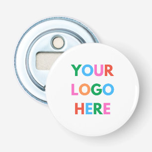 Unieke merknaam Promotion Company Business Logo Button Flesopener