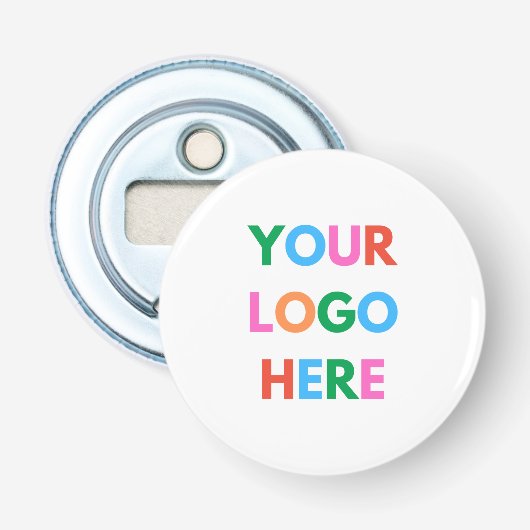 Unieke merknaam Promotion Company Business Logo Button Flesopener (Voorkant)