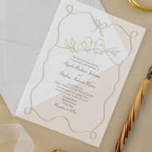 Unieke met de hand getekende romantische bruiloft