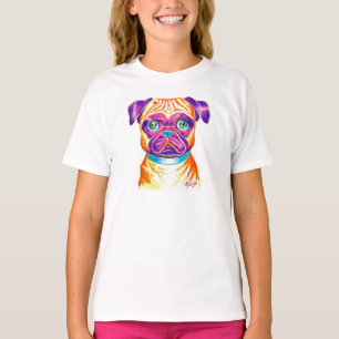 Unieke, met de hand getekende, witte T-shirt van h