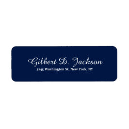 Unieke Midnight Blue Class Script Creative Plain Etiket