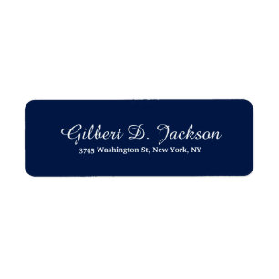 Unieke Midnight Blue Class Script Creative Plain Etiket