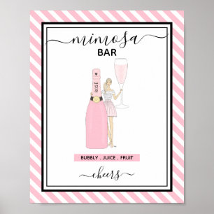 Unieke Mimosa Bar-teken Poster