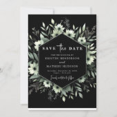 Unieke Minimal Waterverf Sage Green Wedding Save The Date (Voorkant)