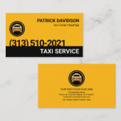 Unieke, minimale, gele zwarte layers Taxi-driver Visitekaartje (Voorkant / Achterkant)