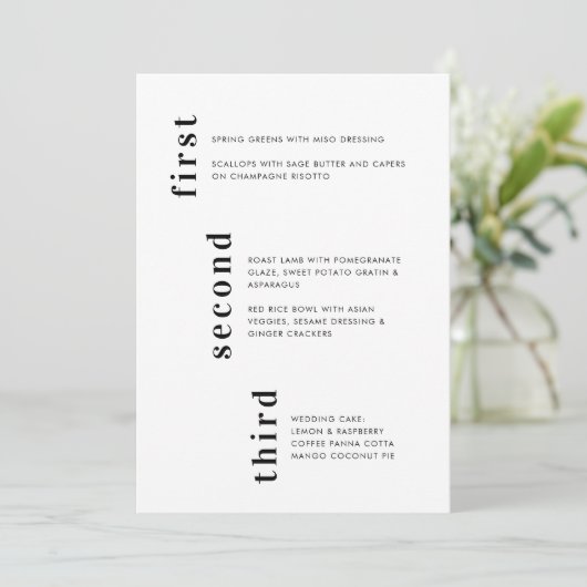 Unieke minimale verticale trekkracht menu (Staand voorkant)