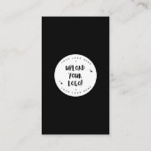 Unieke, minimale zwarte Qr-code voor sociale media Visitekaartje (Achterkant)