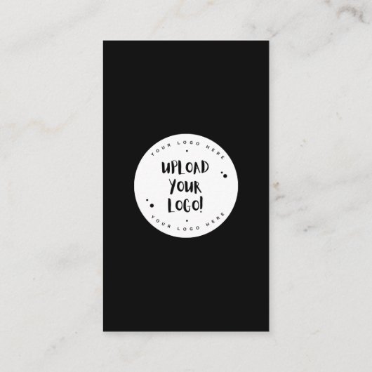 Unieke, minimale zwarte Qr-code voor sociale media Visitekaartje (Achterkant)