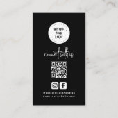 Unieke, minimale zwarte Qr-code voor sociale media Visitekaartje (Voorkant)