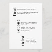 Unieke minimale zwarte witte verticale tekst menu (Voorkant)