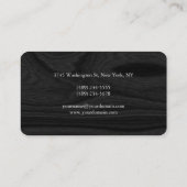 Unieke minimalisator voor grijze-houtmonogram visitekaartje (Achterkant)