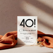 Unieke minimalist Bewaar de datum 40e verjaardag Kaart