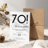 Unieke minimalist Bewaar de datum 70e verjaardag Kaart