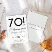Unieke minimalist Bewaar de datum 70e verjaardag Kaart