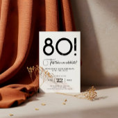 Unieke minimalist Bewaar de datum 80e verjaardag Kaart