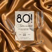 Unieke minimalist Bewaar de datum 80e verjaardag Kaart