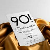 Unieke minimalist Bewaar de datum 90e verjaardag Kaart